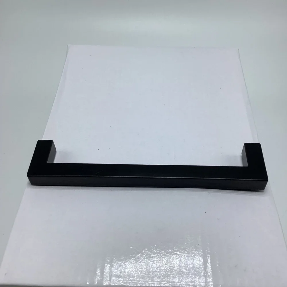 12 Silverline Solid Square Bar Pulls Cabinet Handles Matte Black‎